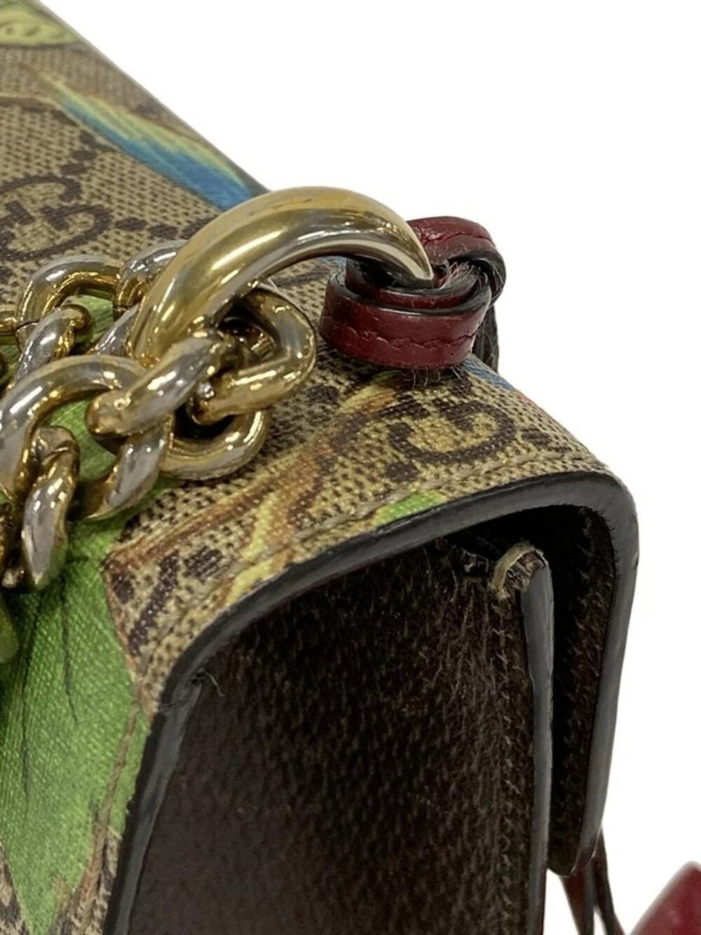 GUCCI Padlock Small,Guccitian 409487 Beige Dark Brown Multi PVC Leather - - Picture 8 of 15